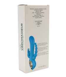 Vibromasseur Rabbit  rose  avec chapelet vibrant - TOZ-024PNK